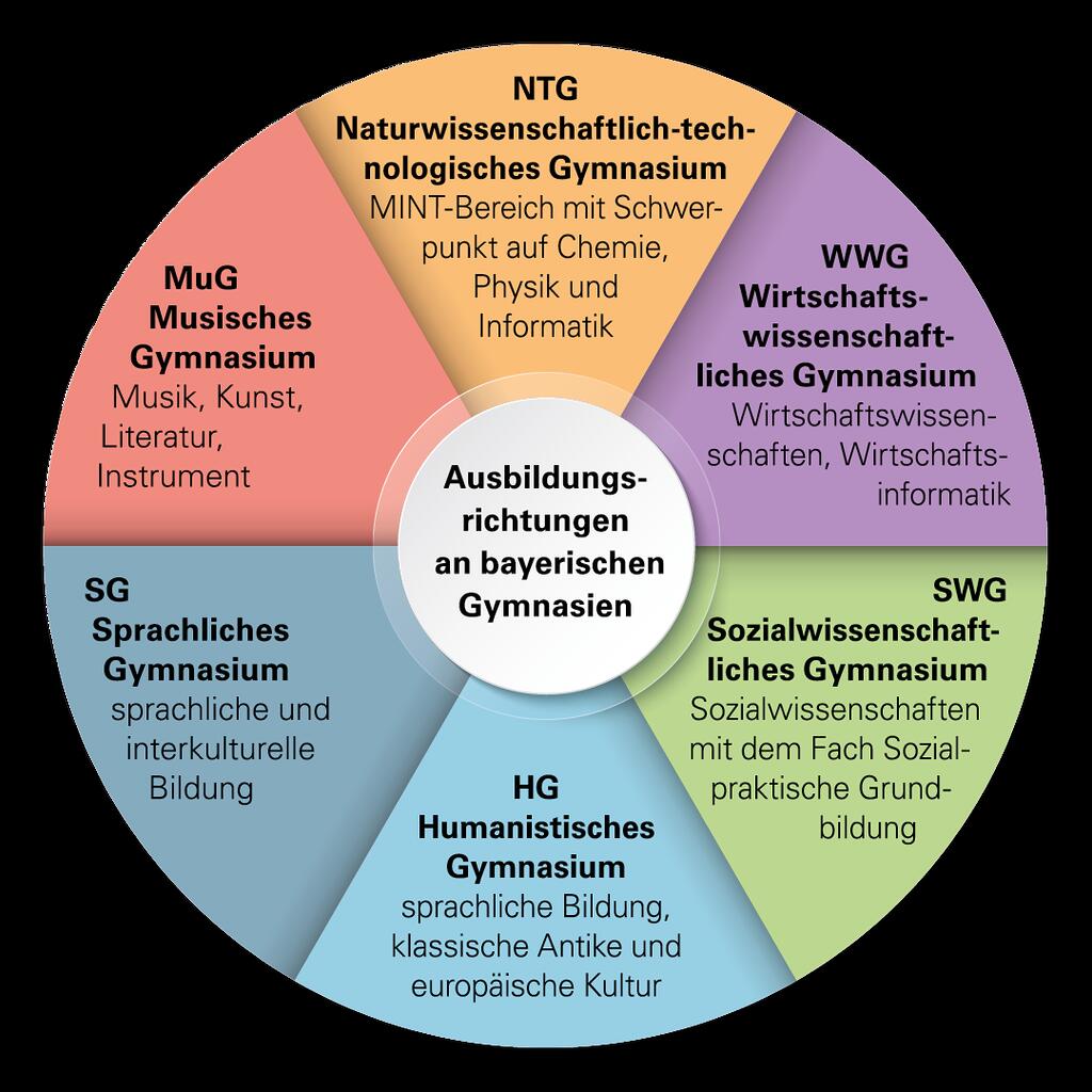 Ausbildungsrichtungen am Gymnasium